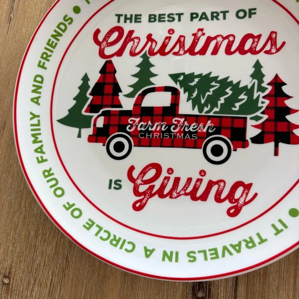 Christmas Themed Decorative Party Tray Plate